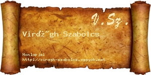 Virágh Szabolcs névjegykártya